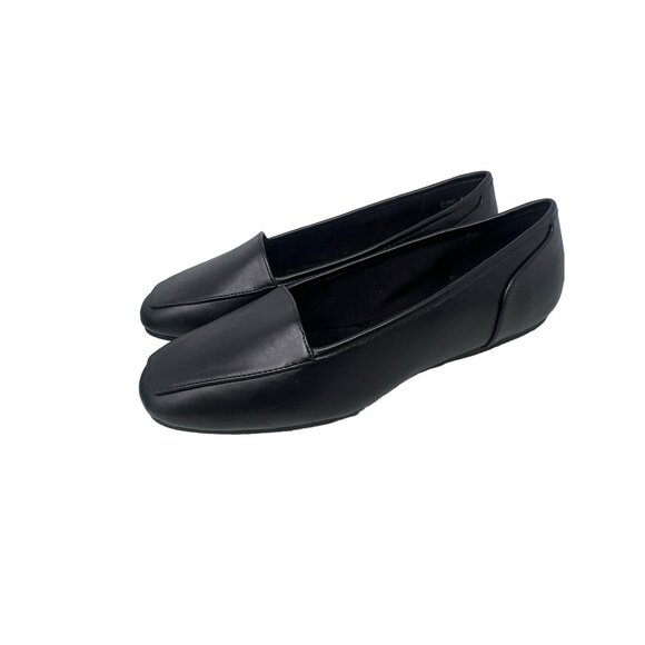 Easy Street Wave Loafers Size 8 Black Square Toe Comfort Flats Career Office - Picture 1 of 10